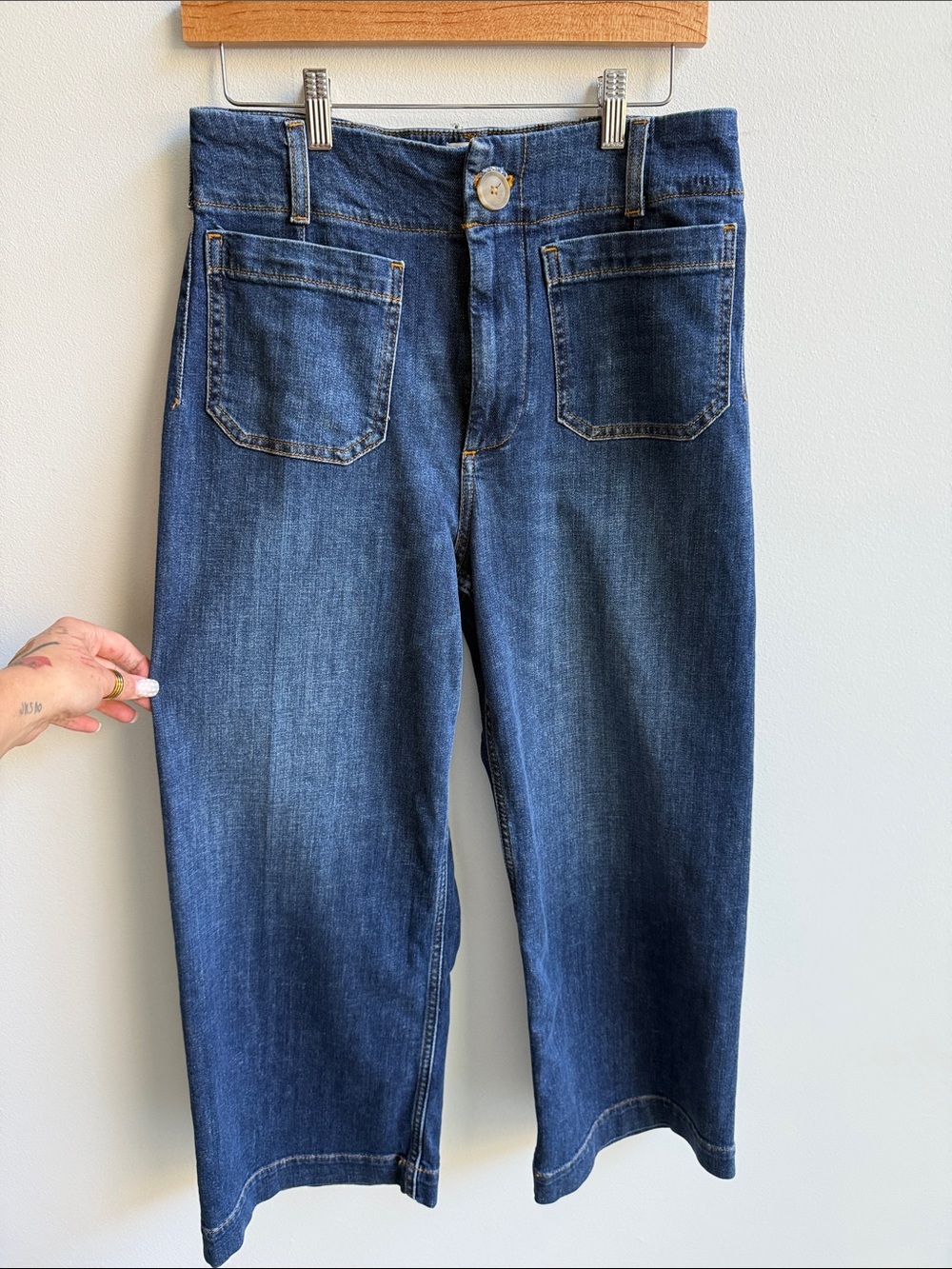 Maeve Dark Blue Straight-Leg Jeans